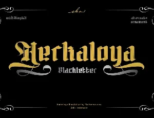 Herkaloya font