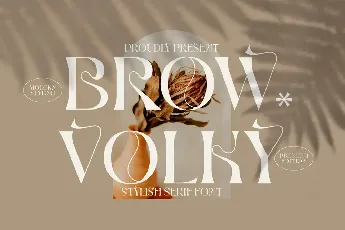 BROW VOLKY Serif font