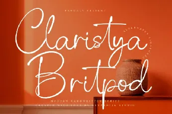 Claristya Britpod font