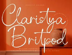 Claristya Britpod font