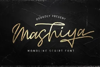 Mashiya Handwritten Monoline font