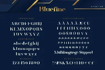 Bluefine font