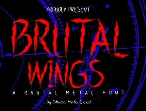 Brutal wings font