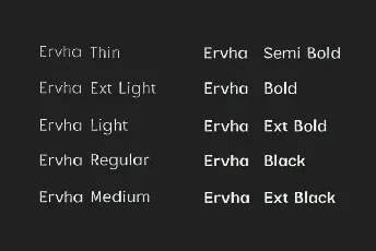 Ervha Family font