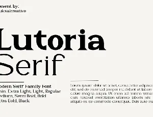 Lutoria Serif font