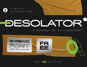 Desolator Sans Serif font