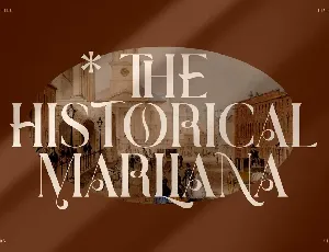 THE HISTORICAL MARLIANA Serif font