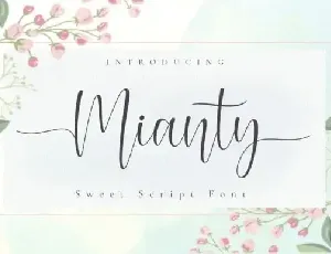 Mianty Calligraphy font