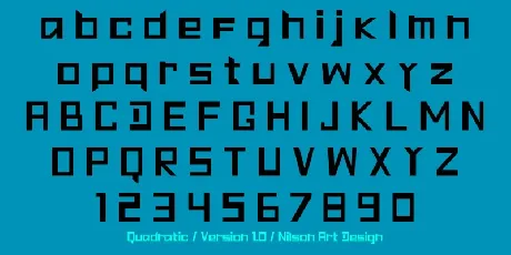 Quadratic – Geometric font