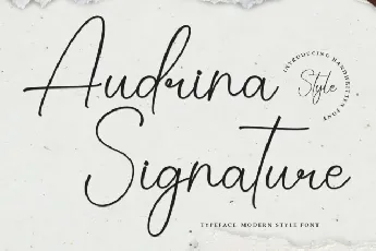 Audrina Signature font