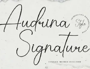 Audrina Signature font