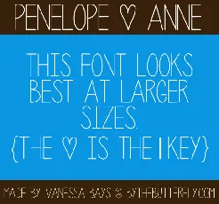 Penelope Anne font