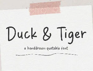 Duck & Tiger font