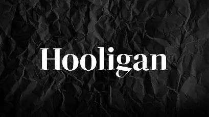 Hooligan font