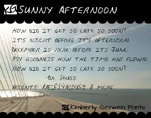 KG Sunny Afternoon font