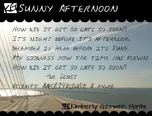 KG Sunny Afternoon font