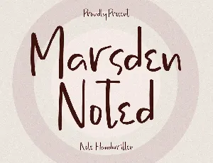 Marsden Noted font