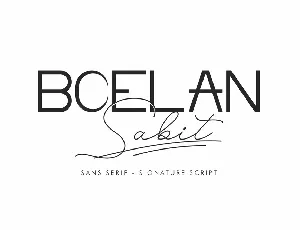 Boelan Sabit font