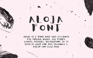 Aloja Handwritten Free Download font