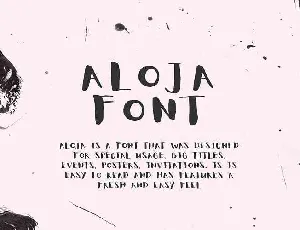 Aloja Handwritten Free Download font