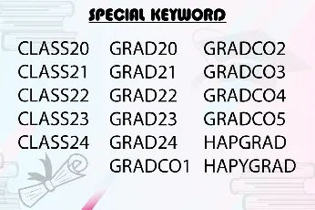 Graduation font