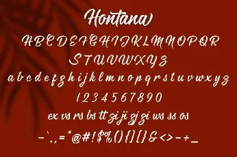 Hontana font