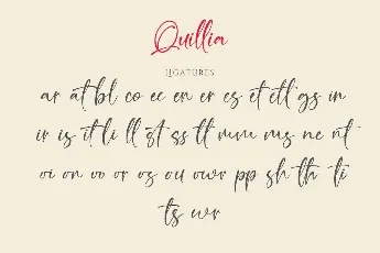 Quillia font