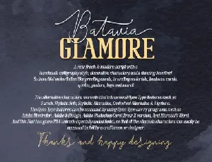 Batavia Glamore Duo font