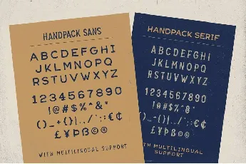 Handpack font