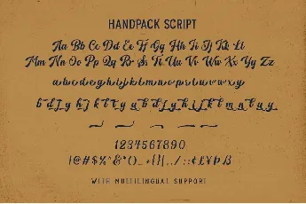 Handpack font