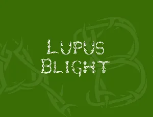 Lupus Blight font