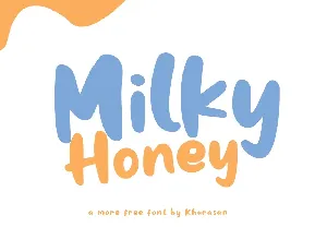 Milky Honey font