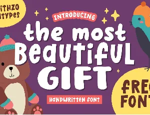 The Most Beautiful Gift One font