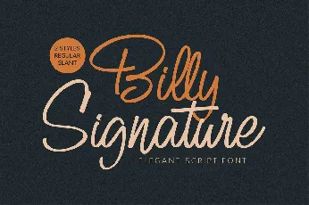 Billy Signature font