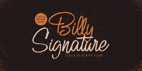 Billy Signature font