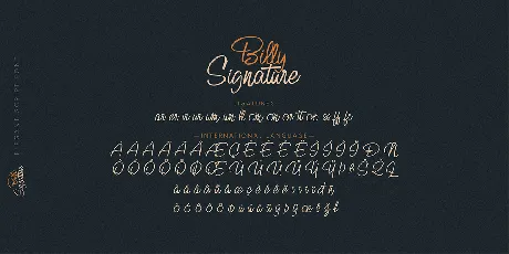 Billy Signature font