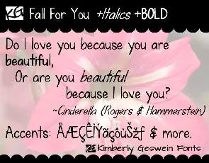 KG Fall For You font