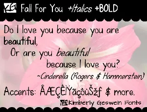 KG Fall For You font