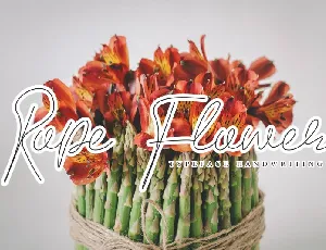 Rope Flower Script font