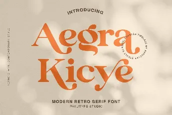 Aegra Kicye font