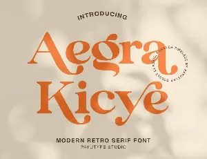 Aegra Kicye font