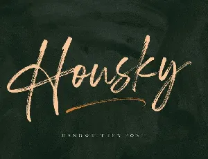 Housky Brush font