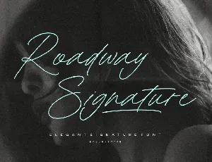 Roadway Signature font