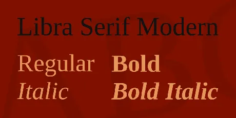 Libra Serif Modern font