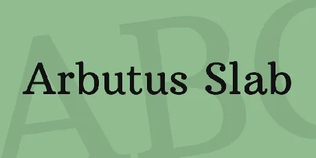 Arbutus Slab font