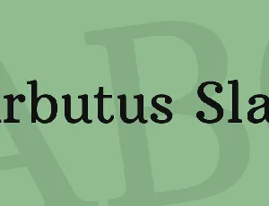 Arbutus Slab font