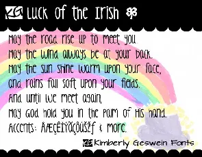 KG Luck of the Irish font