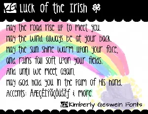 KG Luck of the Irish font