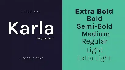 Karla Family font