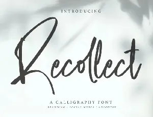 Recollect font